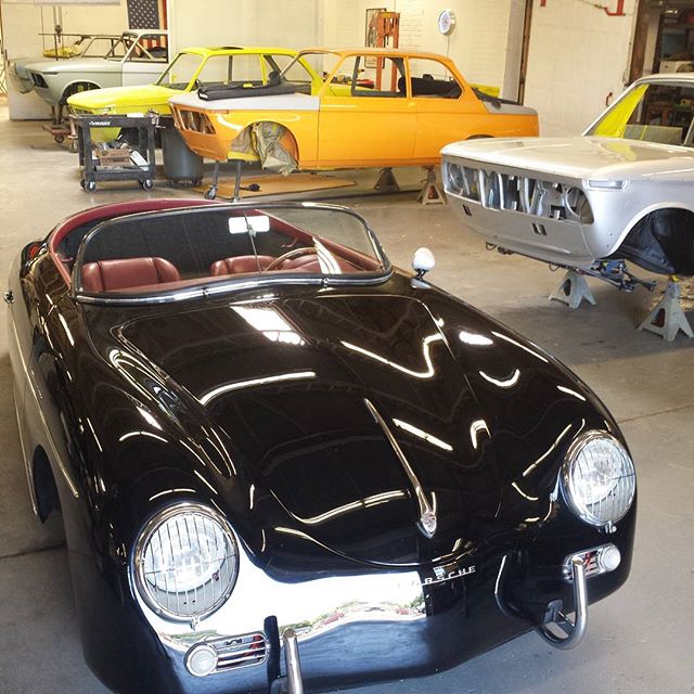 The iconic Porsche 356 Speedster visiting SCR for some electric maintenance.
