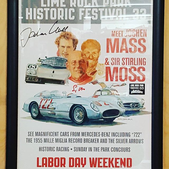 Freshly framed and hung in shop office